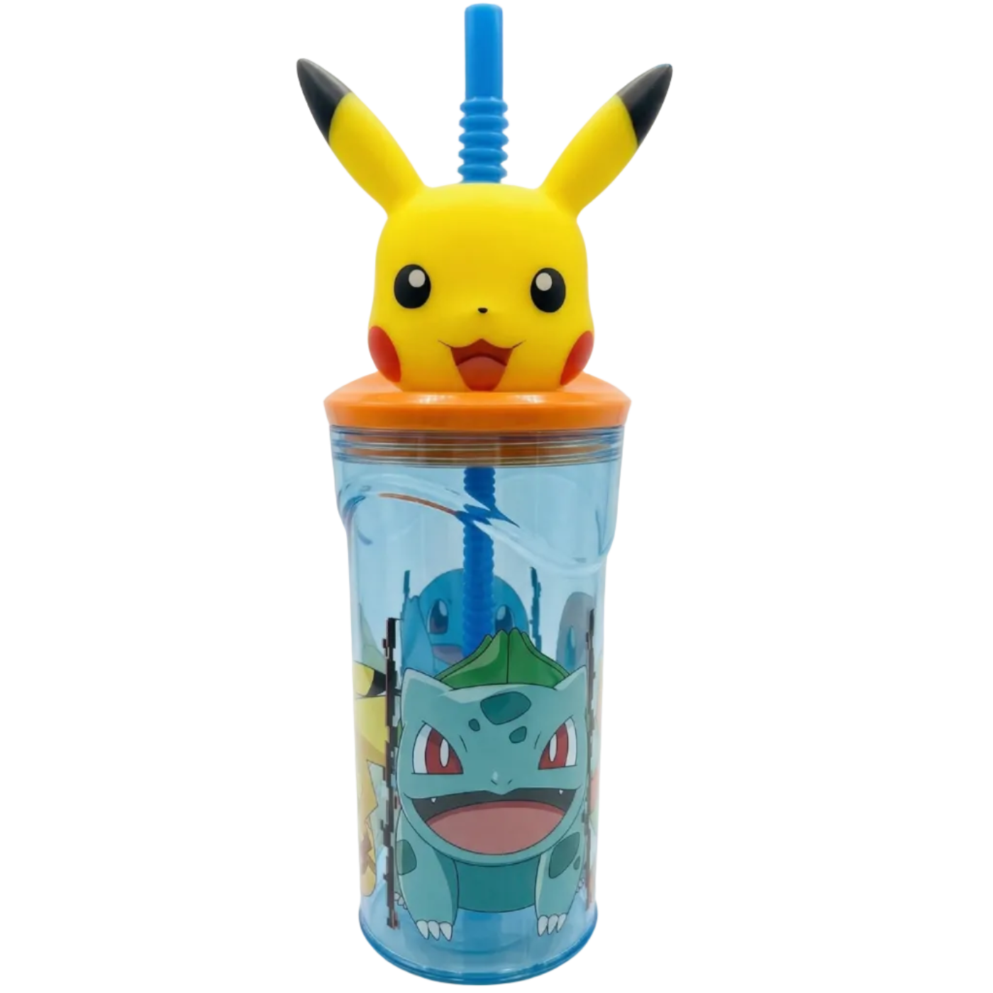 Bicchiere 3D Pikachu con Cannuccia 360ml- Pokémon