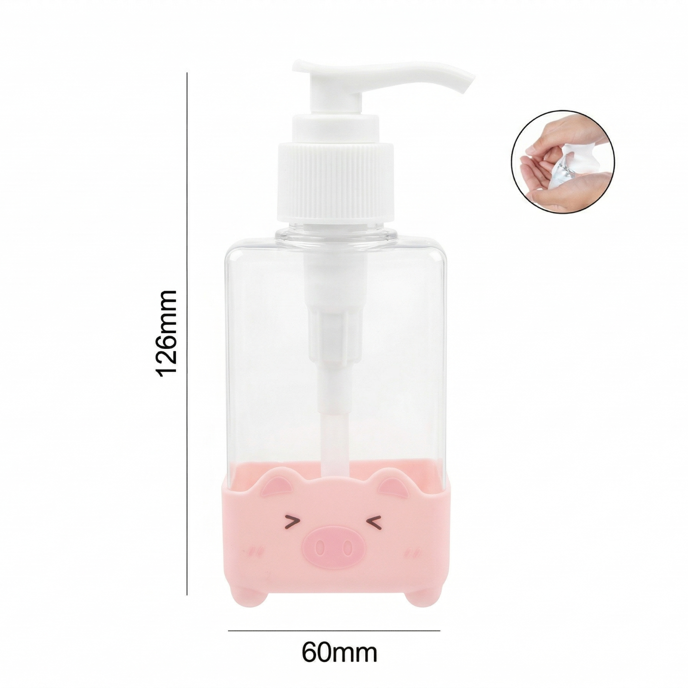 Contenitore 100ml con Erogatore a Pressione - Simpatico Design Animale, Ideale per Gel e Lozioni