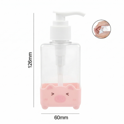 Contenitore 100ml con Erogatore a Pressione - Simpatico Design Animale, Ideale per Gel e Lozioni