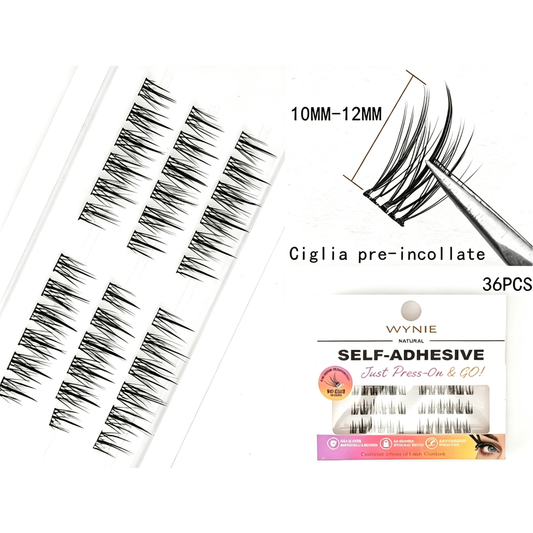 Ciglia Finte Autoadesive Senza Colla - Effetto Naturale 10-12mm