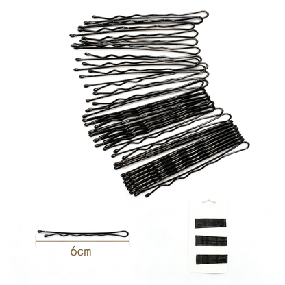 Set Forcine per Capelli in Metallo 6cm – Mollette Invisibili Nere Professionali