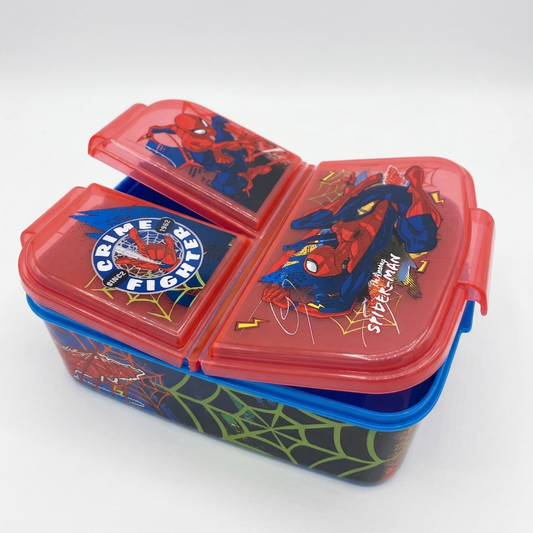 Bento Box Spiderman con scomparti porta merenda 17x14x6 cm - vista frontale