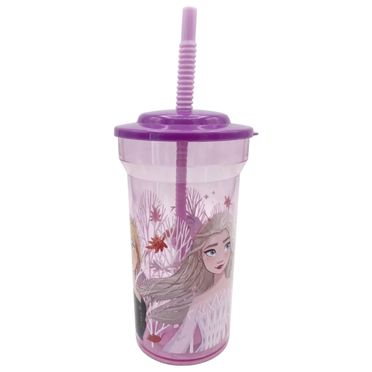Bicchiere Frozen 460ml con coperchio e cannuccia - vista frontale