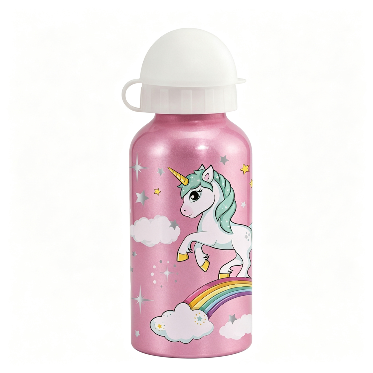 Borraccia in alluminio Unicorno 400ml - vista frontale