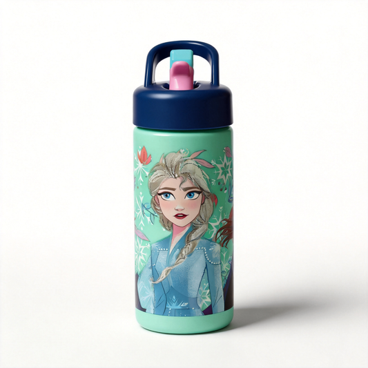 Borraccia Frozen 410ml con cannuccia - vista frontale