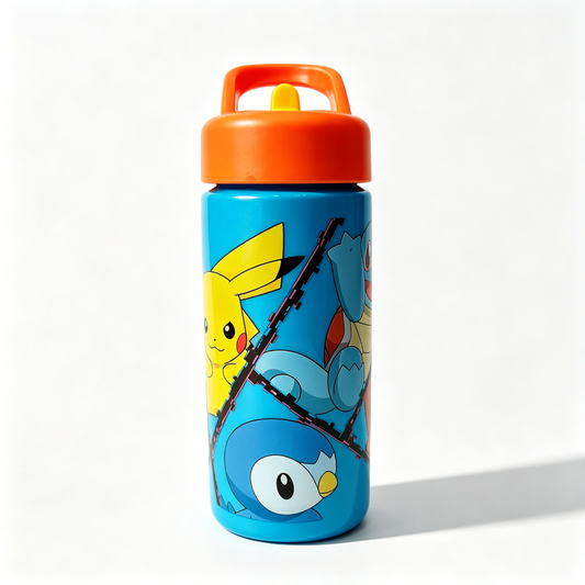 Borraccia Pokémon 410ml con cannuccia - vista frontale