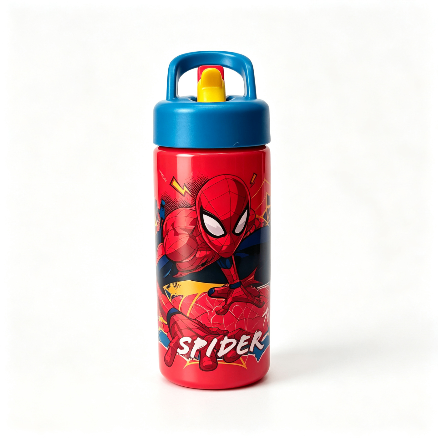 Borraccia Spiderman 410ml con cannuccia - vista frontale