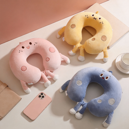 Cuscino Cervicale a U - Morbido Peluche Kawaii