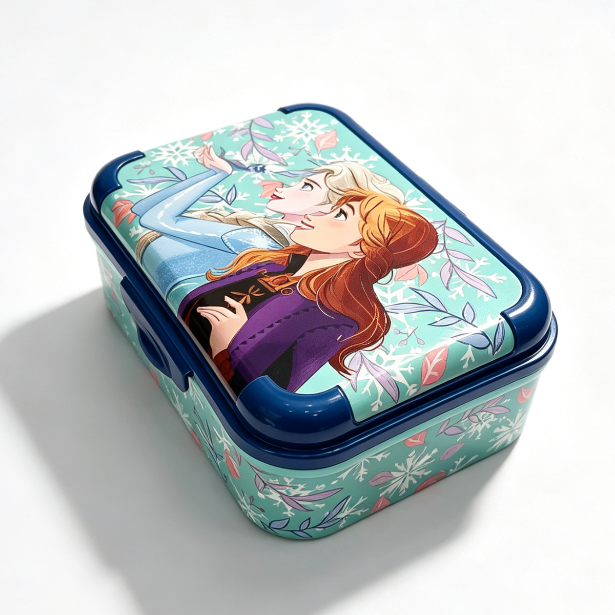 Portamerenda Frozen Elsa e Anna scatola porta merenda scuola 16.5x12x6.5 cm - vista frontale